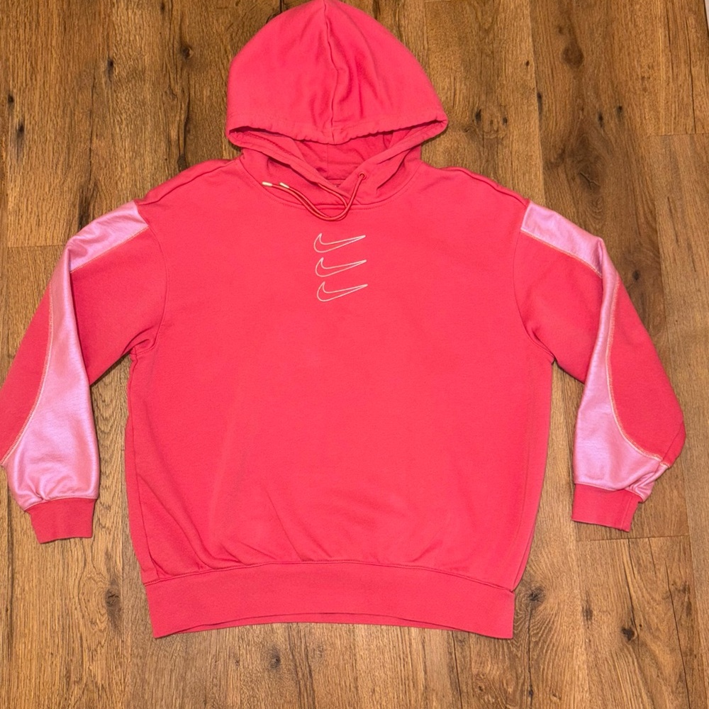 Nike Coral Hoodie with Black Logo